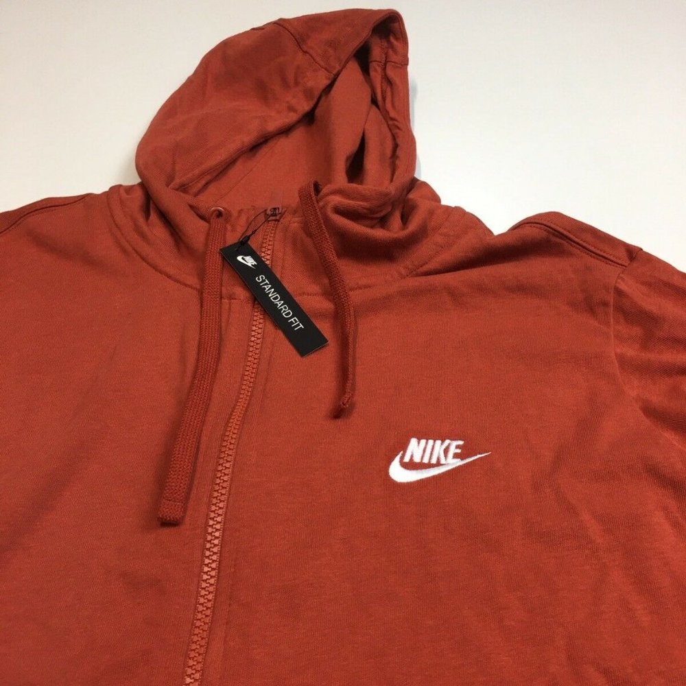 Nike standard fit Mens Burnt orange Full zip up - Picture 4 of 7